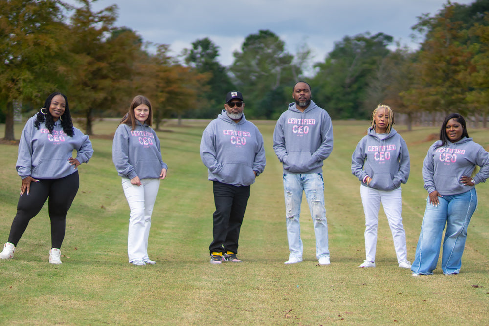 Breast Cancer Awareness Hoodie with Pink Camo Design.