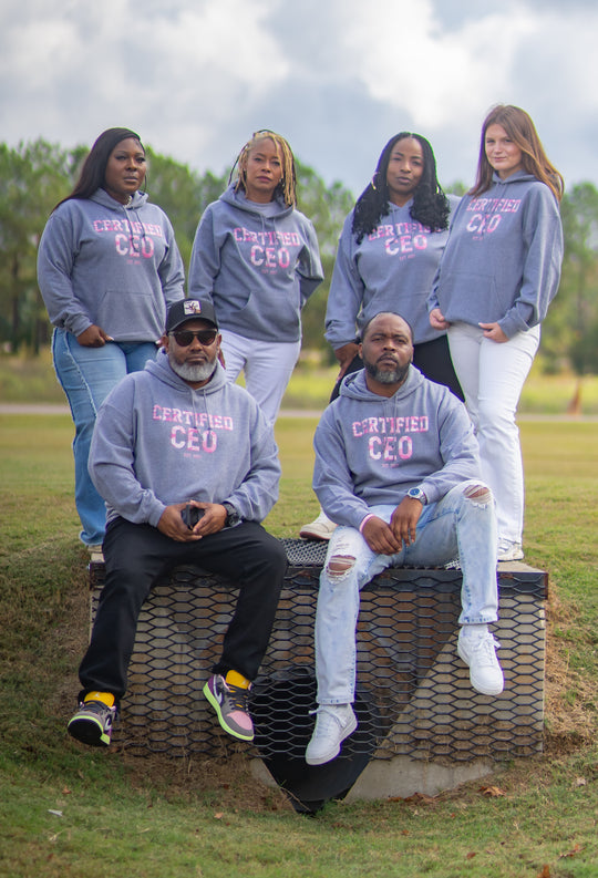 Breast Cancer Awareness Hoodie with Pink Camo Design.